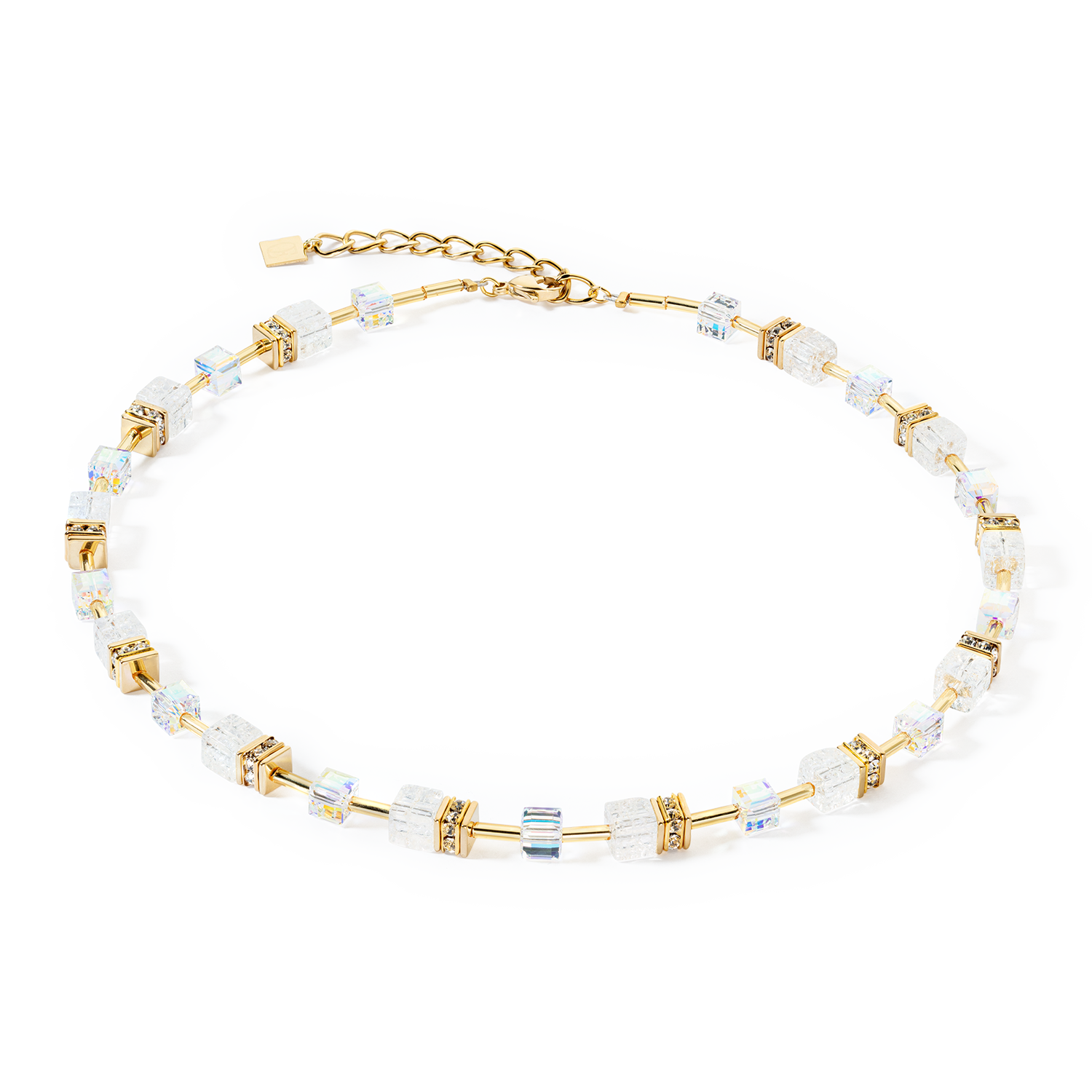 Collana GeoCUBE® Iconic Nature oro-bianco