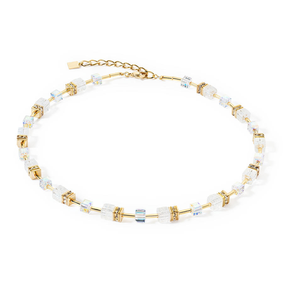 Collana GeoCUBE® Iconic Nature oro-bianco