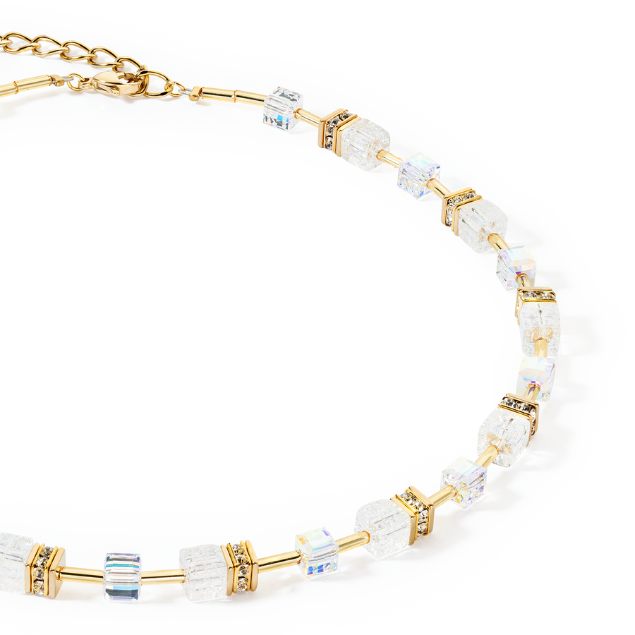 Collana GeoCUBE® Iconic Nature oro-bianco