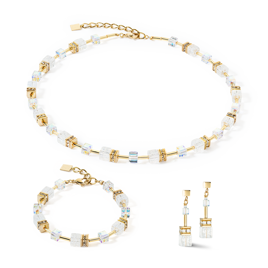 Collana GeoCUBE® Iconic Nature oro-bianco