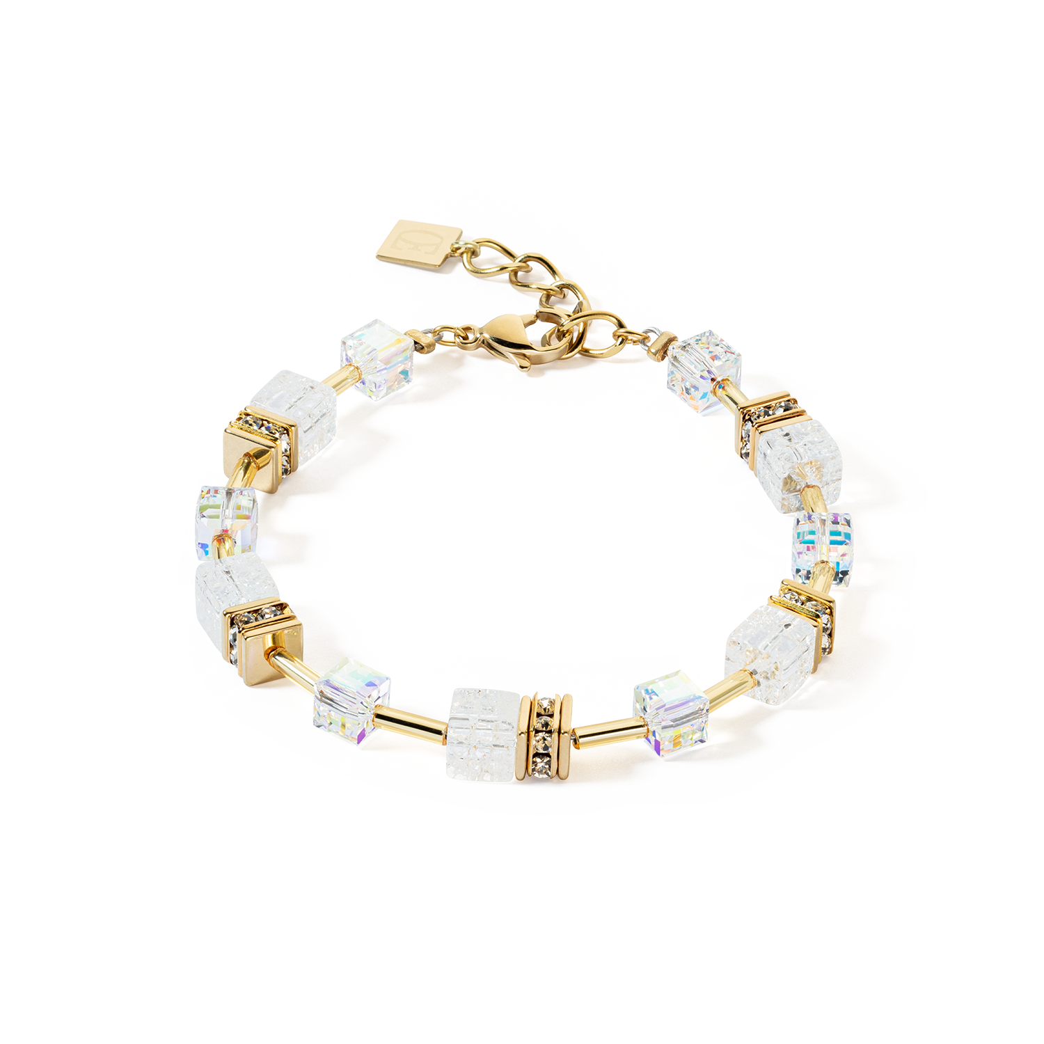 Bracciale GeoCUBE® Iconic Nature oro-bianco