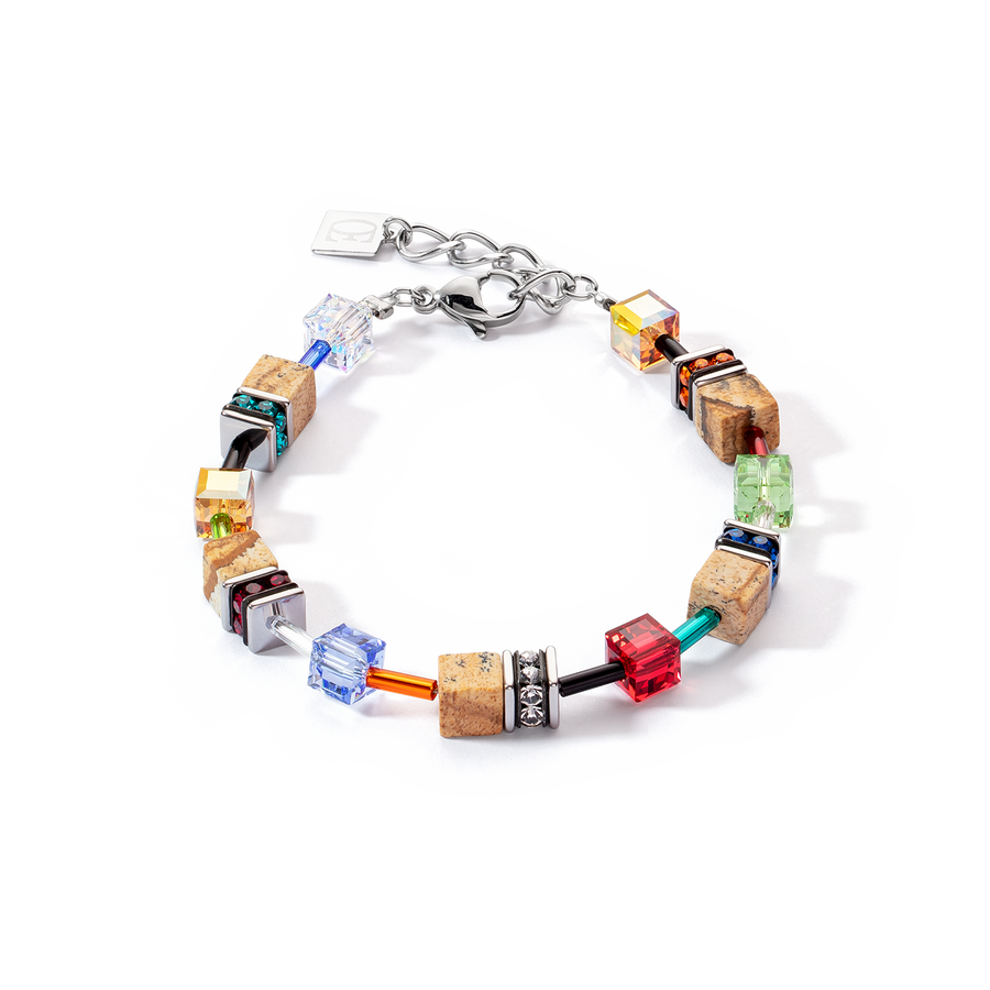 Bracciale GeoCUBE® Iconic Nature multicolor-marrone