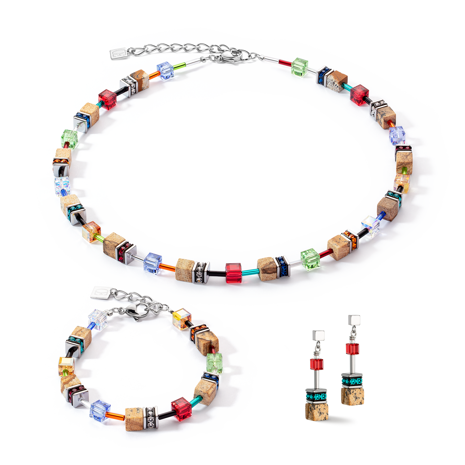 Bracciale GeoCUBE® Iconic Nature multicolor-marrone