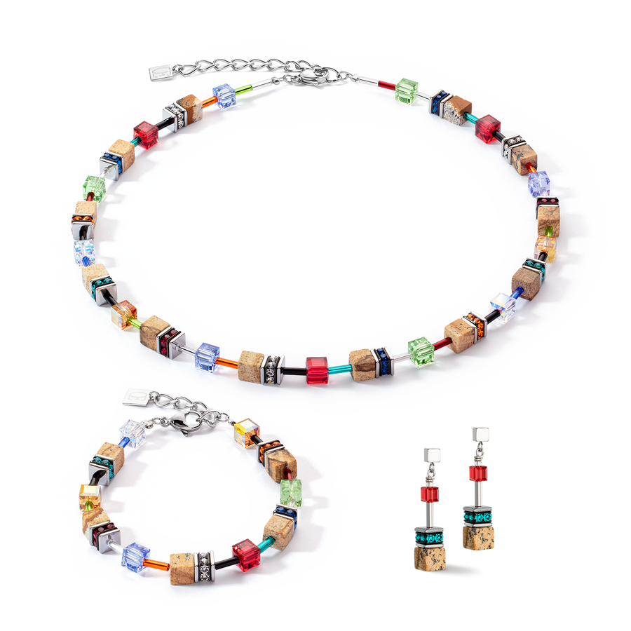 Bracciale GeoCUBE® Iconic Nature multicolor-marrone