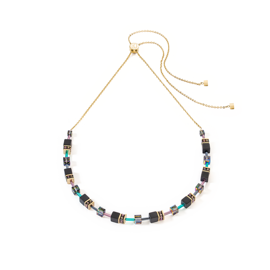 Collana GeoCUBE® Iconic Nature Chain nero multicolor