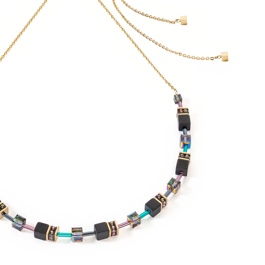 Collana GeoCUBE® Iconic Nature Chain nero multicolor