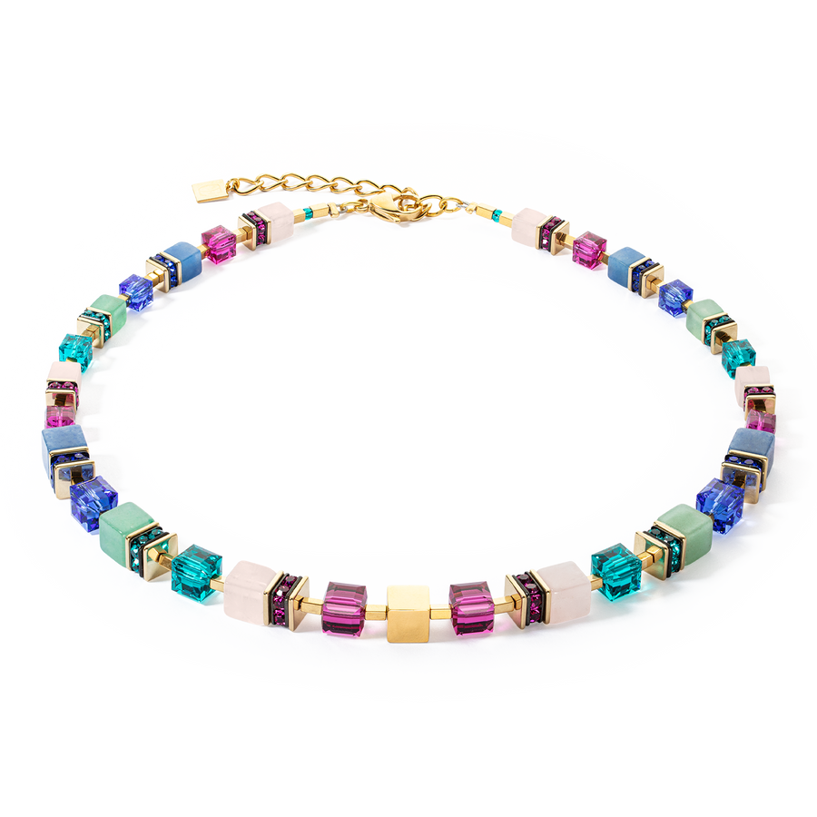 Collana GeoCUBE® Precious Statement oro-multicolore