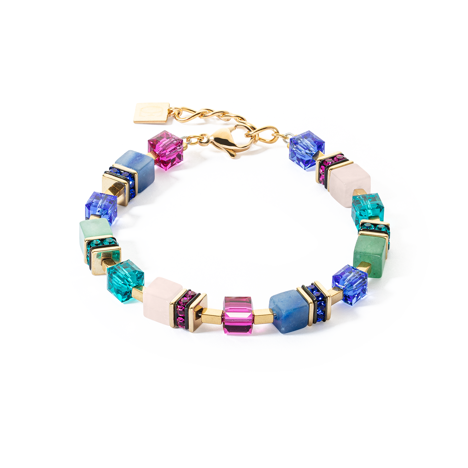 Bracciale GeoCUBE® Precious Statement oro-multicolore