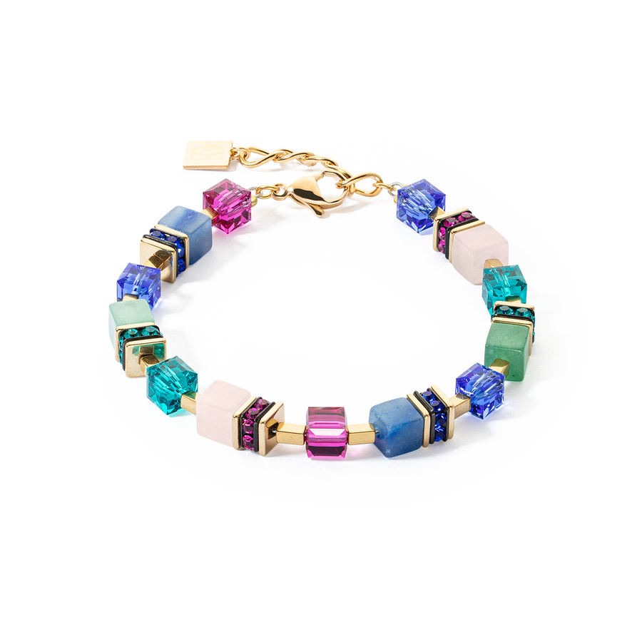 Bracciale GeoCUBE® Precious Statement oro-multicolore