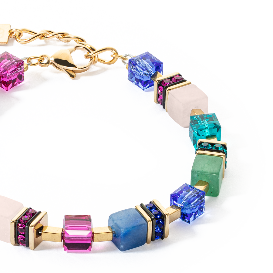 Bracciale GeoCUBE® Precious Statement oro-multicolore