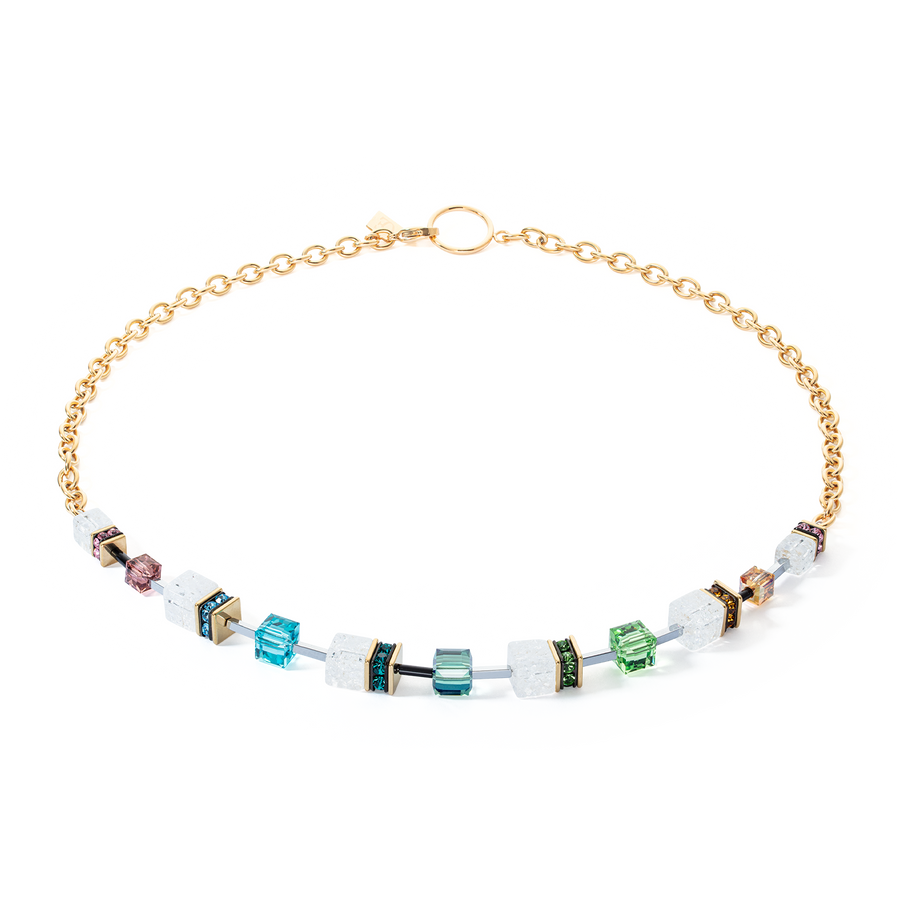 Collana GeoCUBE® Iconic Precious Chain oro-multicolor
