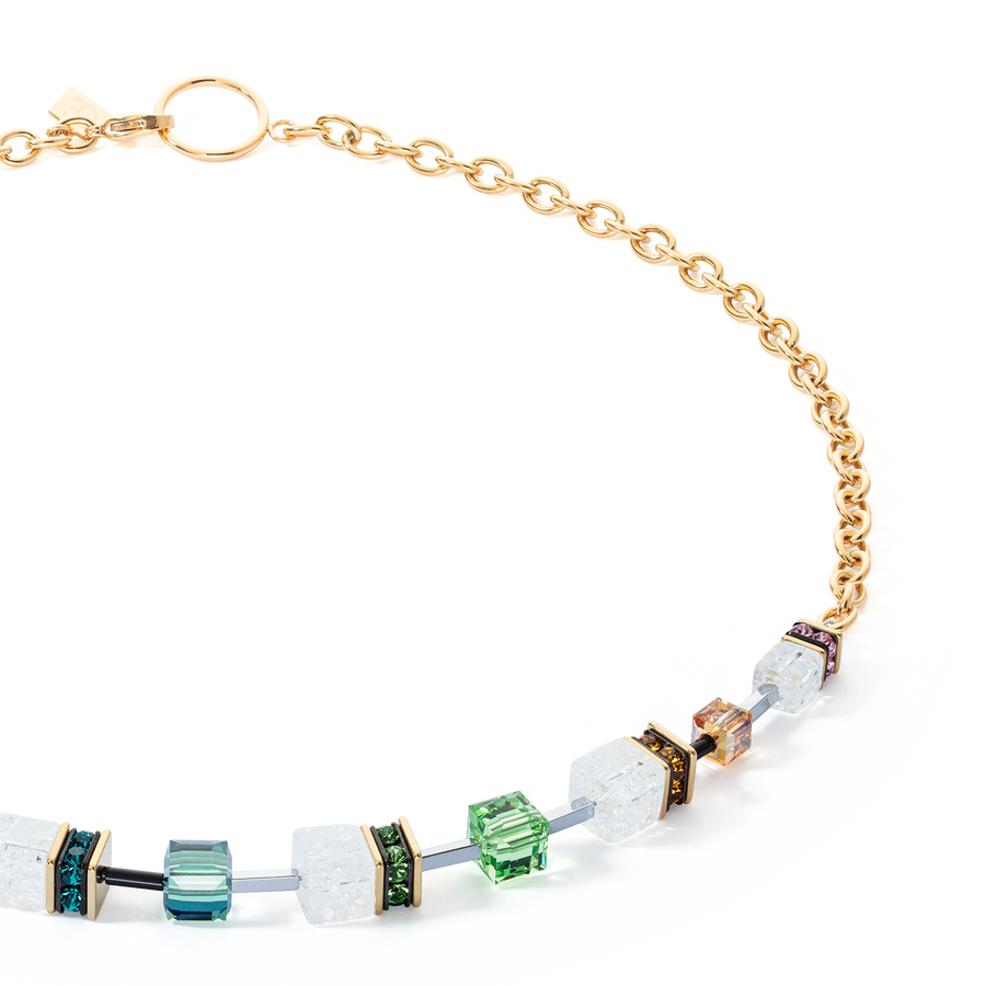 Collana GeoCUBE® Iconic Precious Chain oro-multicolor