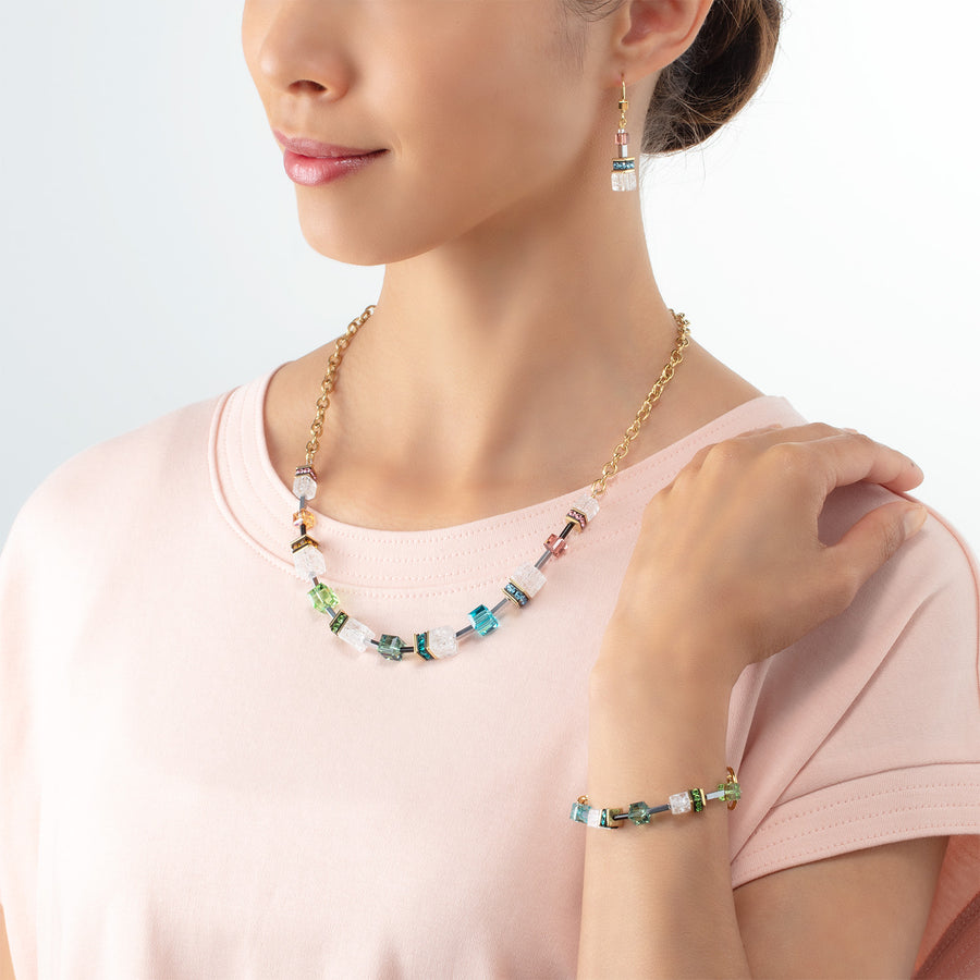 Collana GeoCUBE® Iconic Precious Chain oro-multicolor