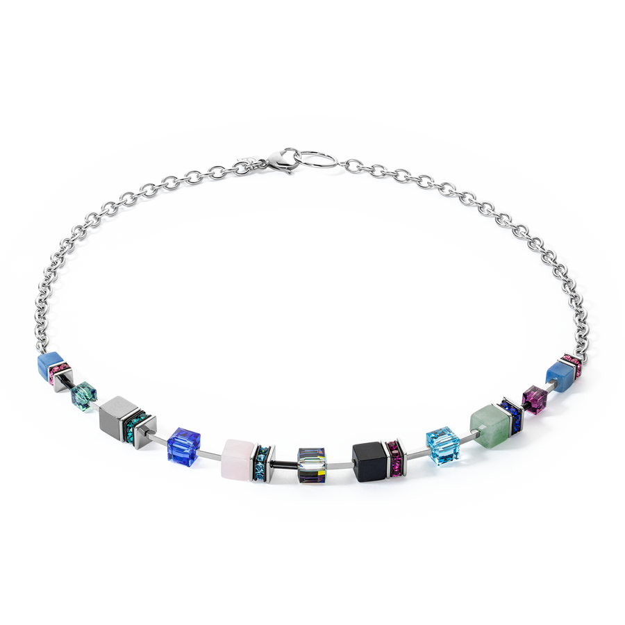 Collana GeoCUBE® Iconic Precious Chain argento-multicolor