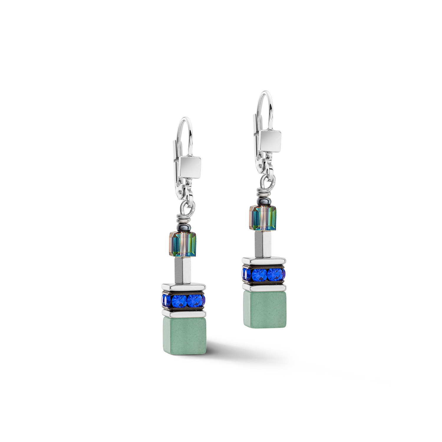 Orecchini GeoCUBE® Iconic Precious Chain argento-multicolor