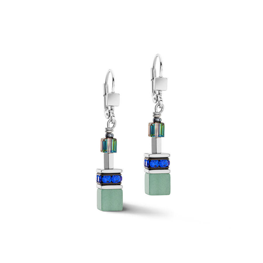 Orecchini GeoCUBE® Iconic Precious Chain argento-multicolor