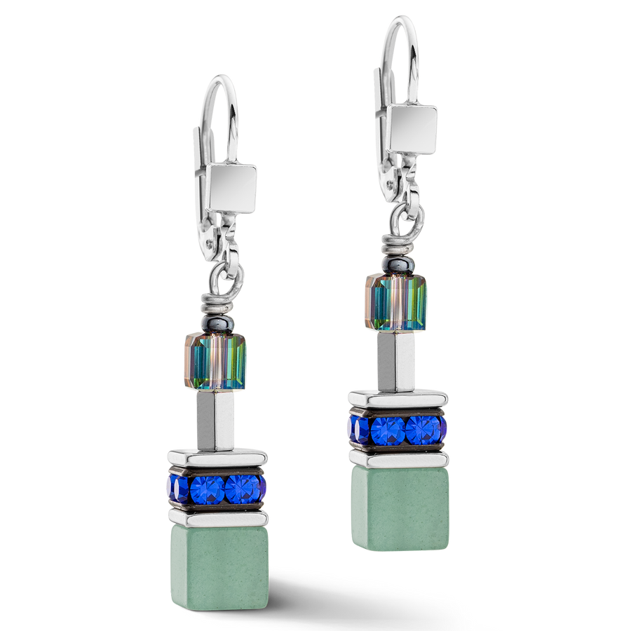 Orecchini GeoCUBE® Iconic Precious Chain argento-multicolor