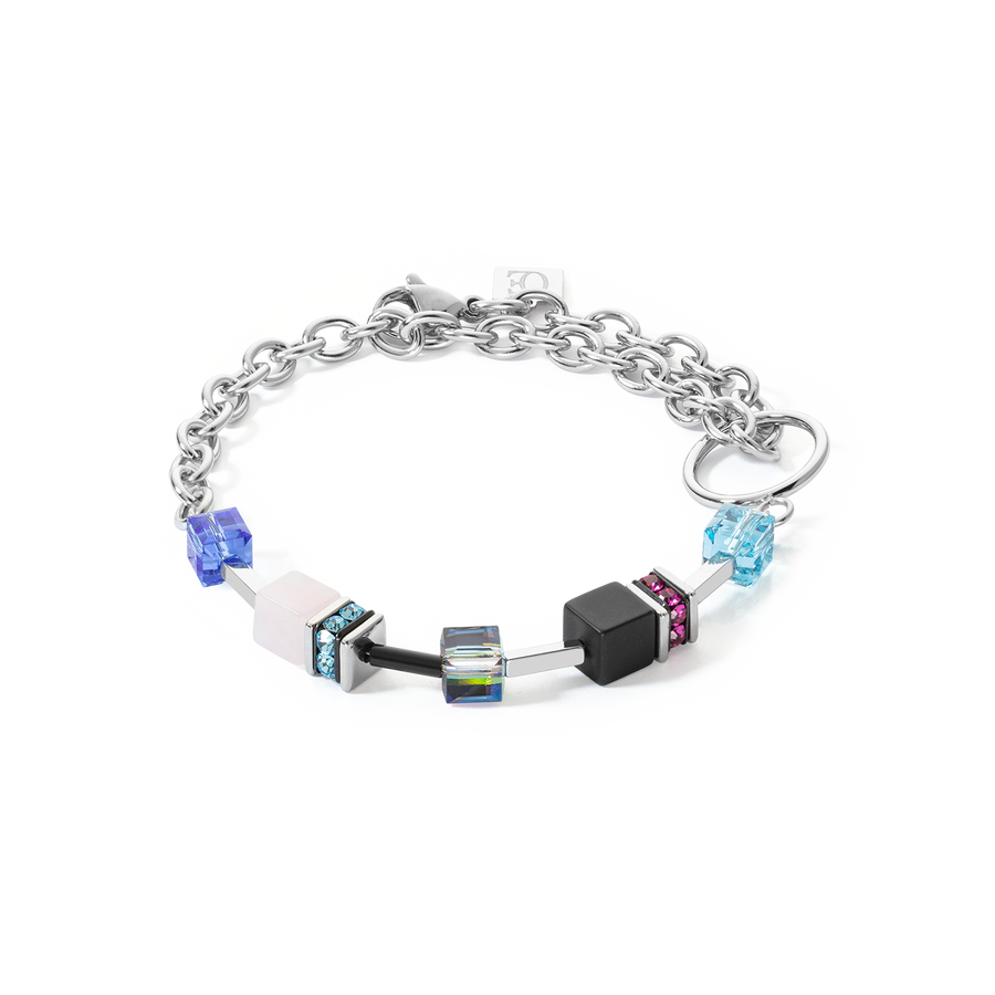 Bracciale GeoCUBE® Iconic Precious Chain argento-multicolor