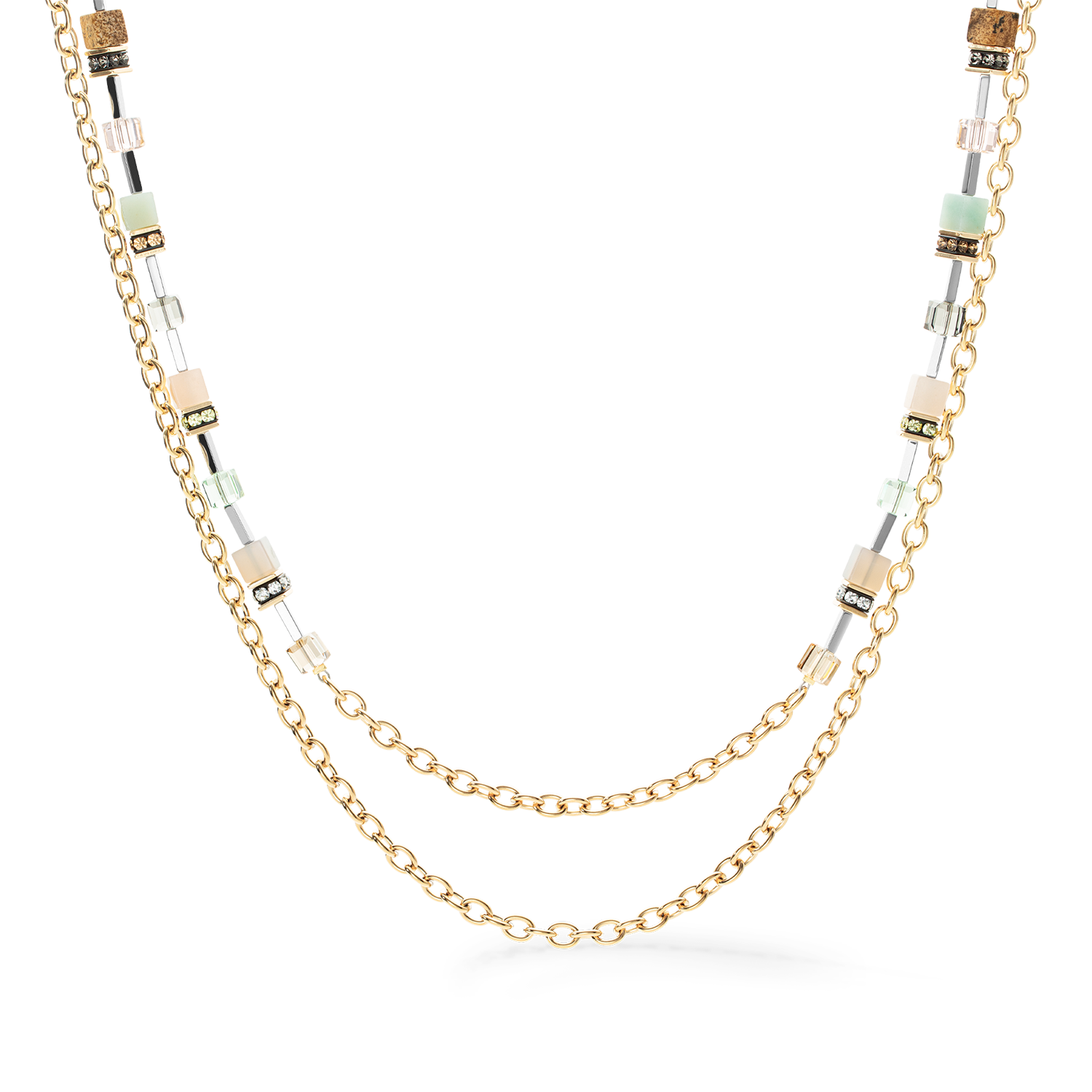 Collana GeoCUBE® Iconic Boho oro-multicolore