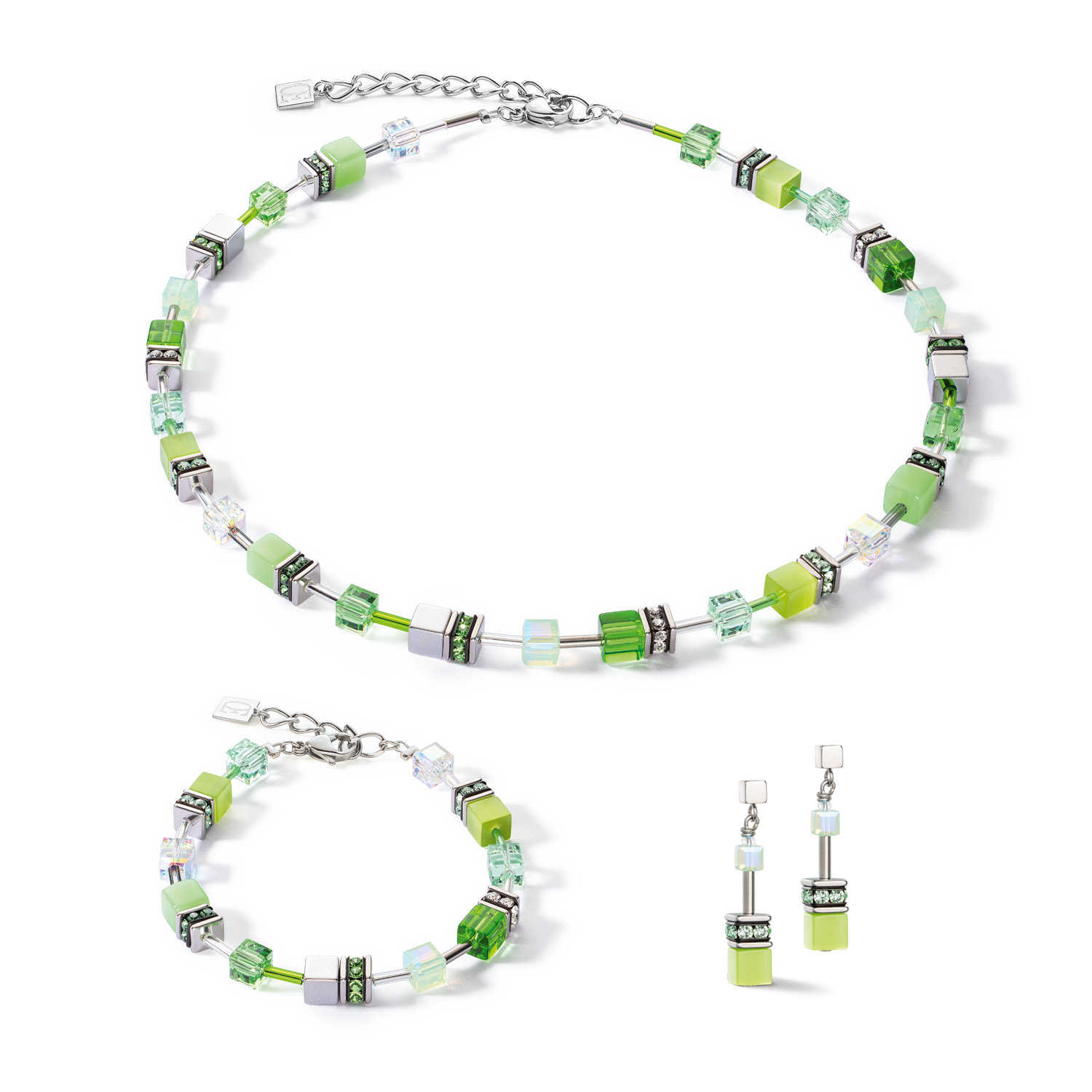 Collana GeoCUBE® Iconic Joyful Colours verde