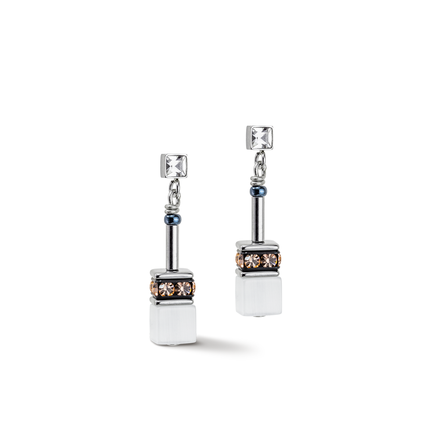 Orecchini GeoCUBE® Iconic Monochrome pesca