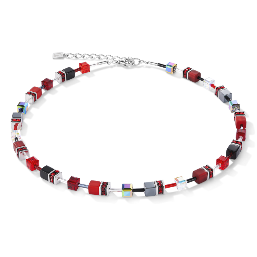 Collana GeoCUBE® rosso-ematite