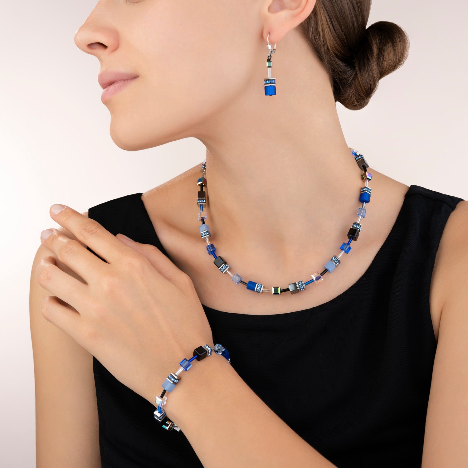 Collana GeoCUBE® blu cobalto