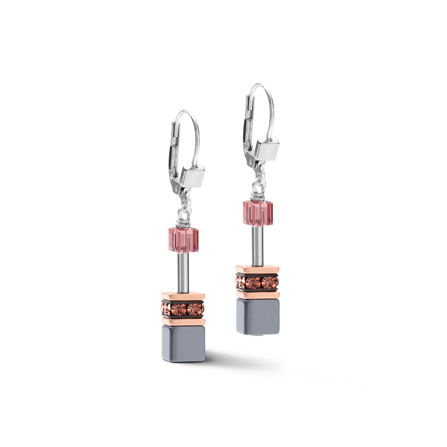 Orecchini GeoCUBE® rosa antico