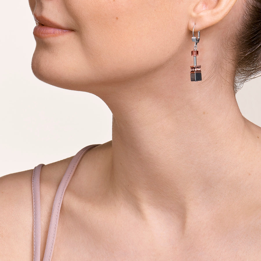 Orecchini GeoCUBE® rosa antico