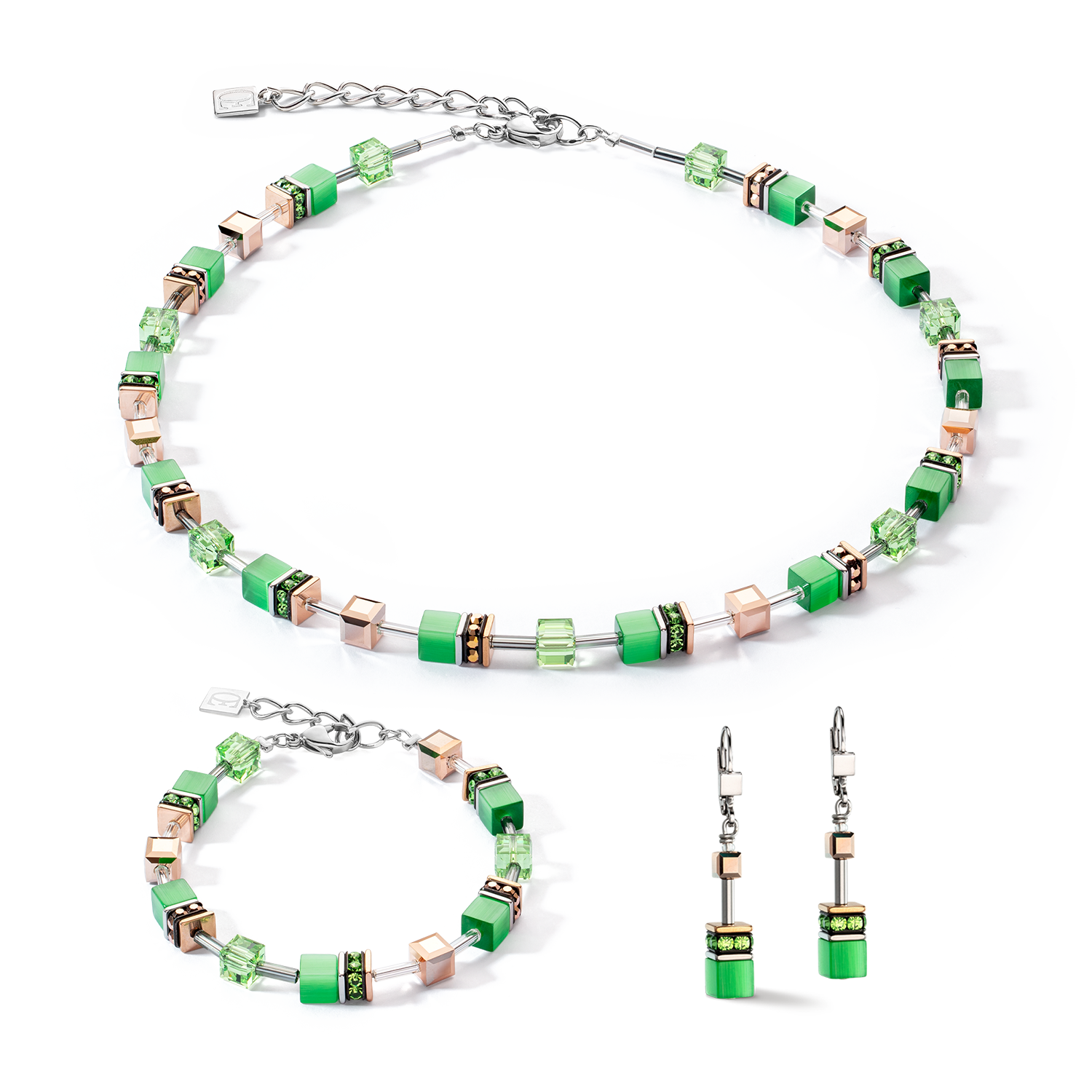 Collana GeoCUBE® Iconic Monochrome verde