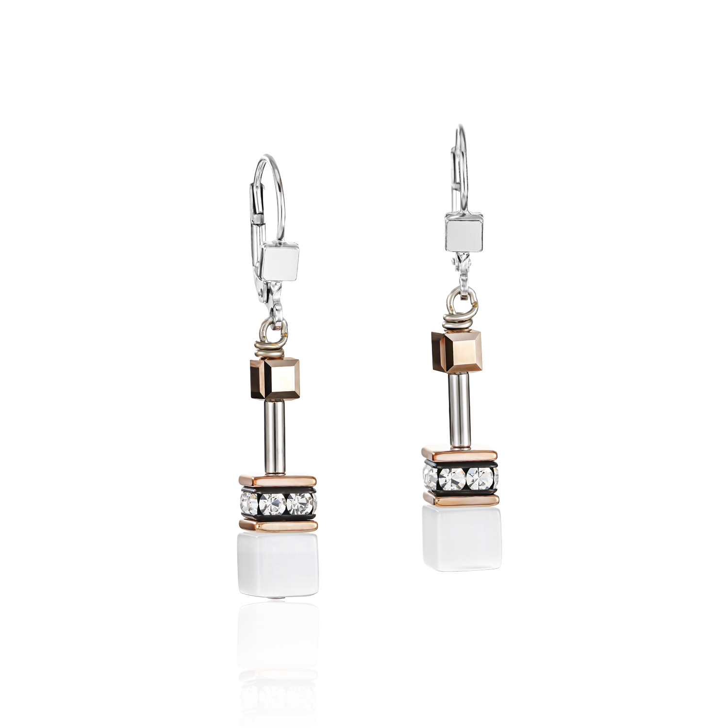 Orecchini GeoCUBE® bianco