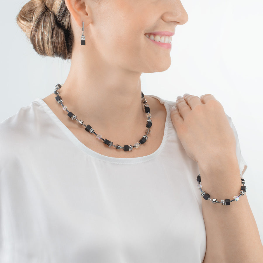 Collana GeoCUBE® Iconic Precious Onyx cristallo-nero