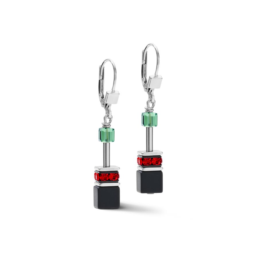 Orecchini GeoCUBE® onice multicolor Pop Art