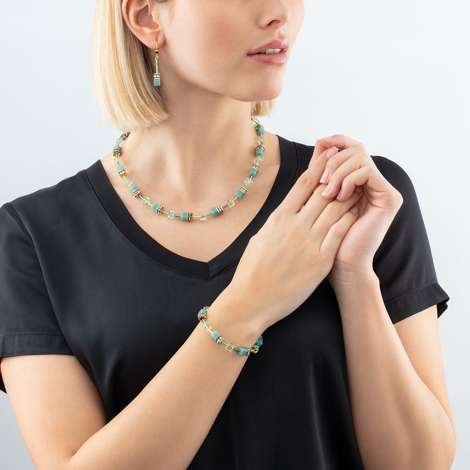 Collana GeoCUBE® Iconic Mono Oro verde