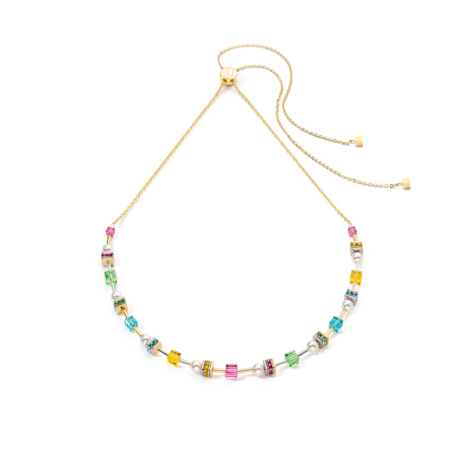Collana Joyful Cubes & Pearls multicolore