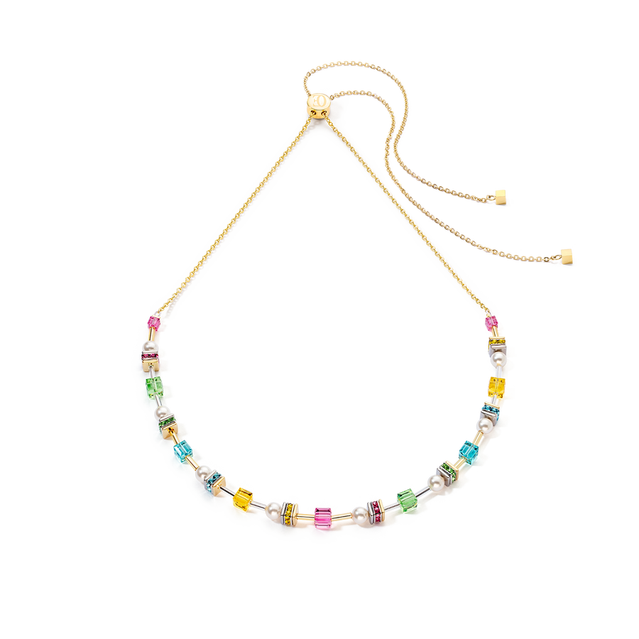Collana Joyful Cubes & Pearls multicolore