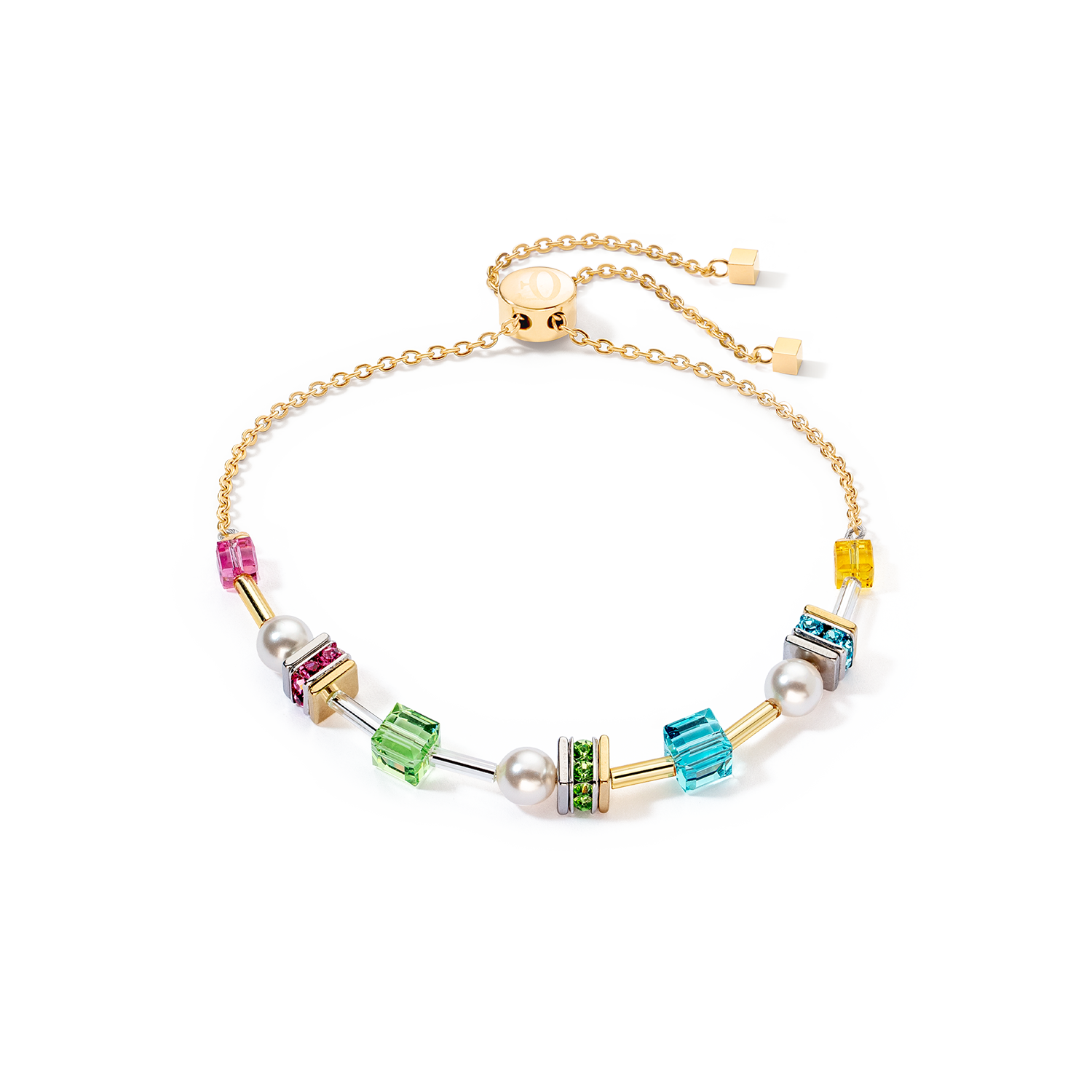 Bracciale Joyful Cubes & Pearls multicolore