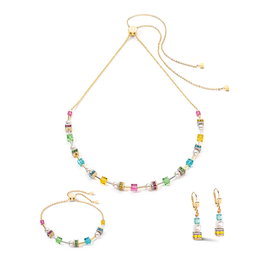 Bracciale Joyful Cubes & Pearls multicolore