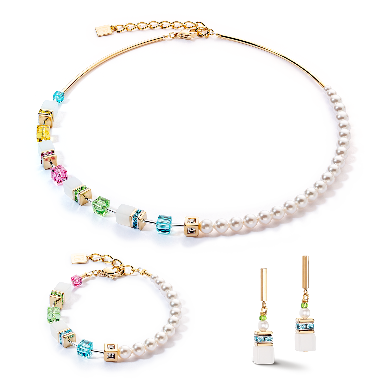 Collana GeoCUBE® Fusion Festive multicolor