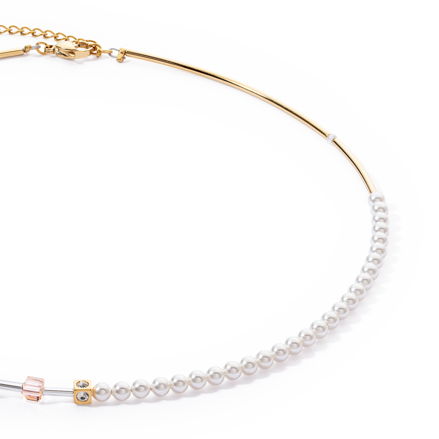 Collana GeoCUBE® Mini Fusion Pearls Apricot Crush