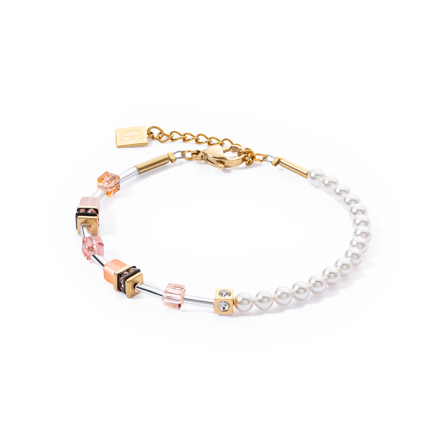 Bracciale GeoCUBE® Mini Fusion Pearls Apricot Crush