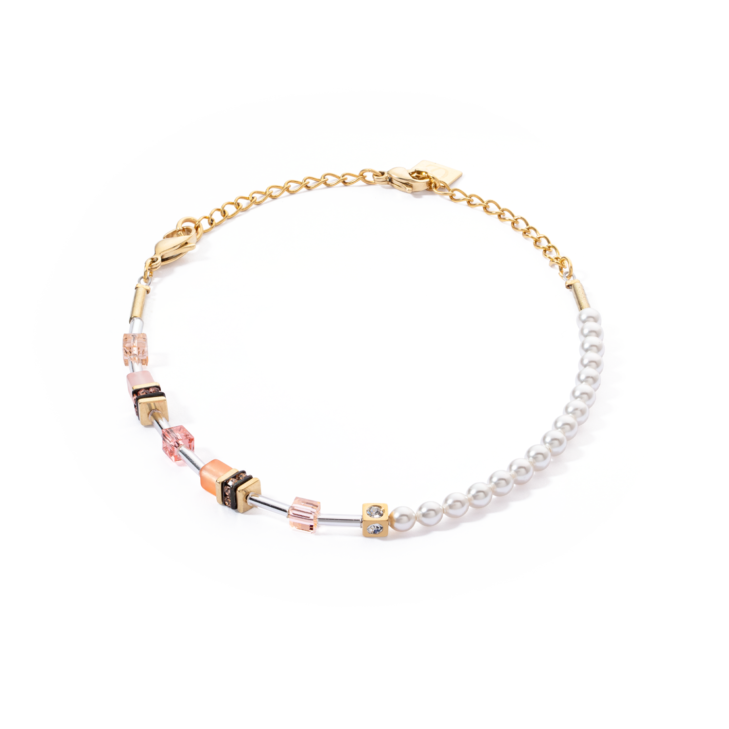 Bracciale GeoCUBE® Mini Fusion Pearls Apricot Crush