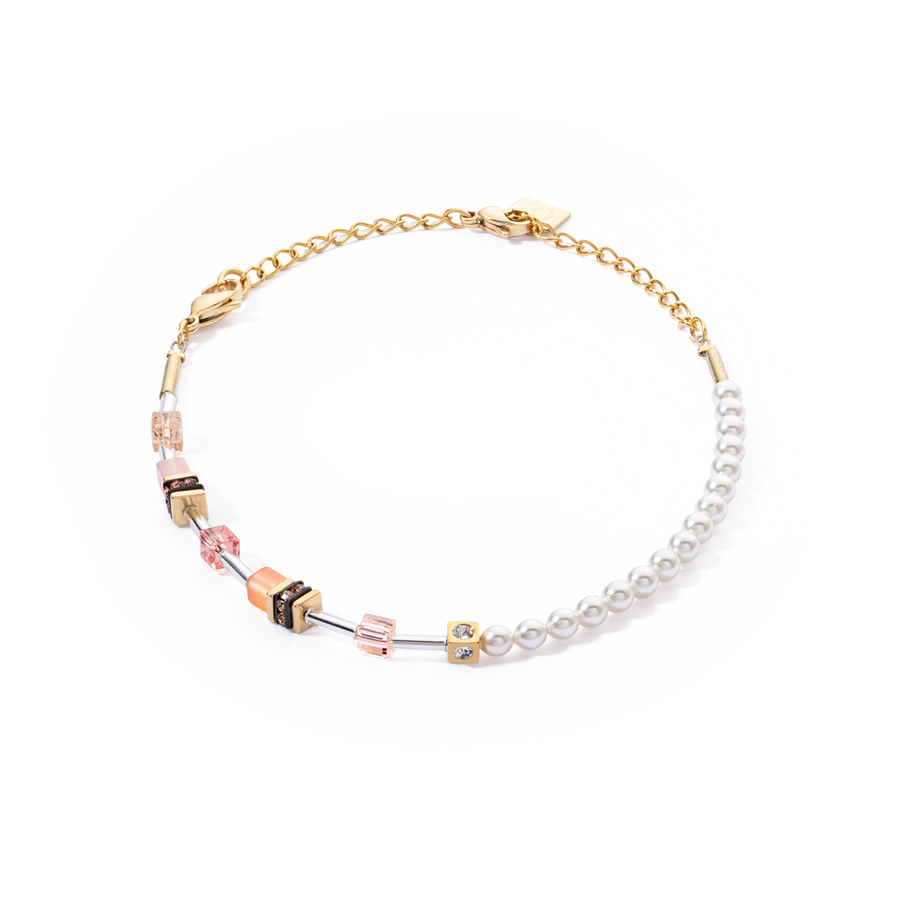 Bracciale GeoCUBE® Mini Fusion Pearls Apricot Crush