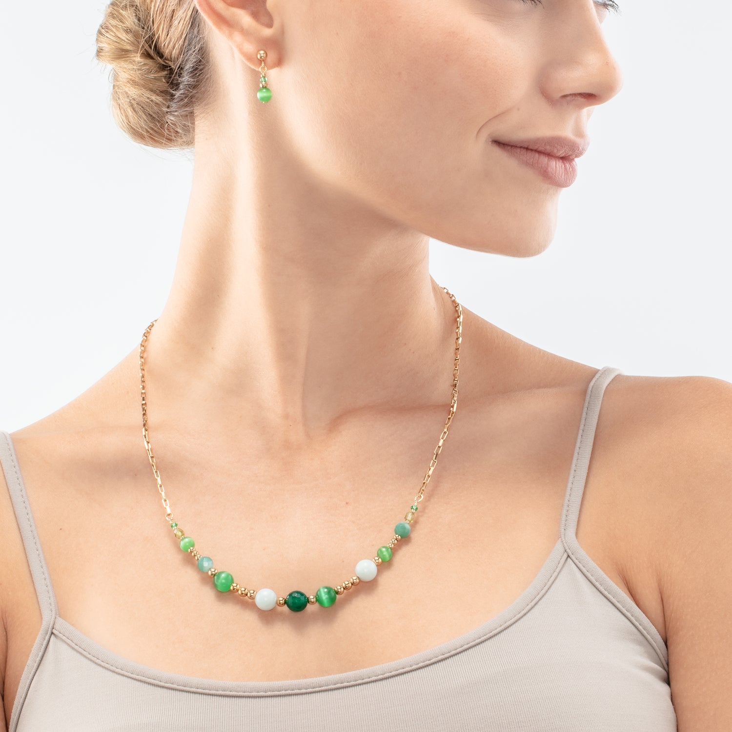 Collana Candy Spheres verde