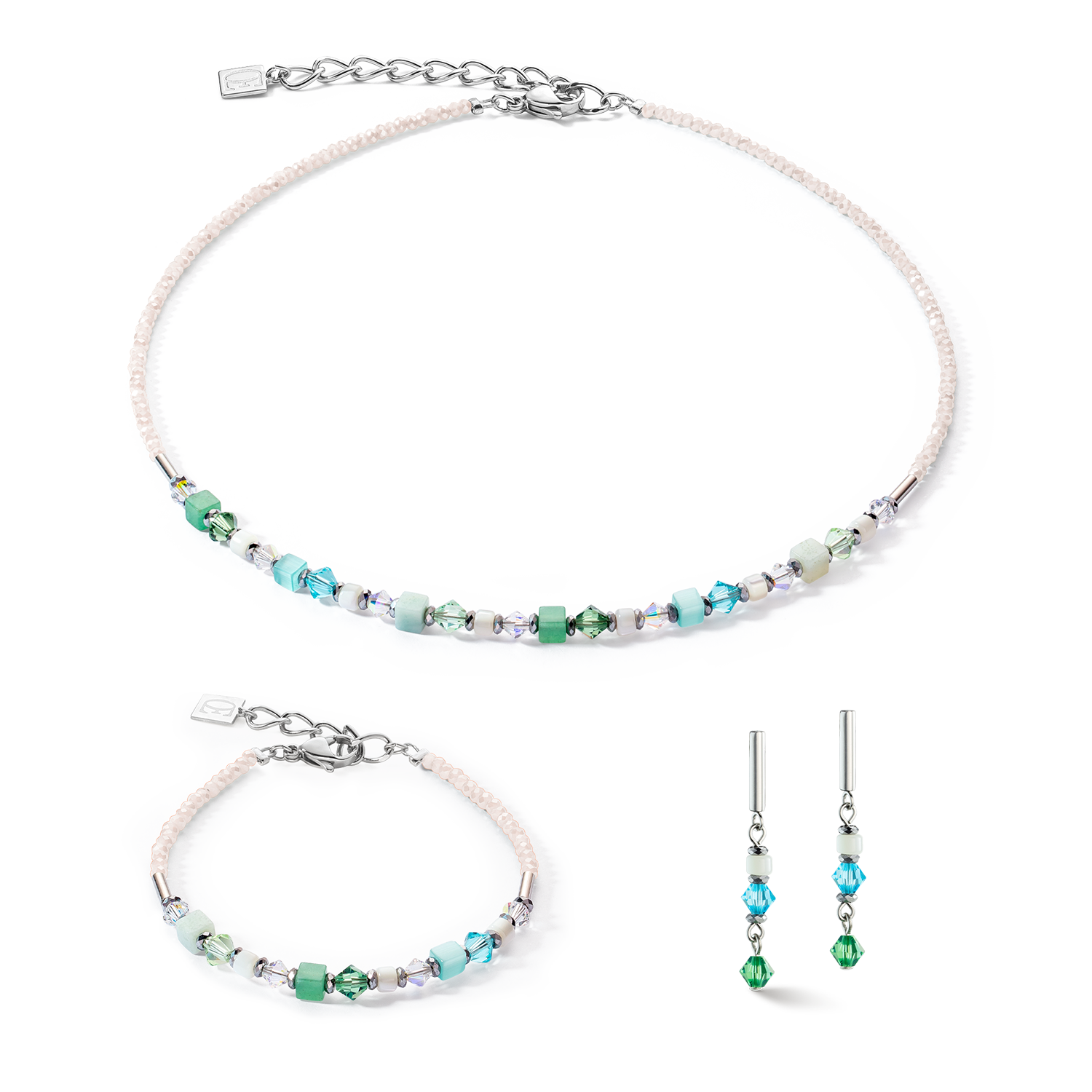 Collana Princess Shape Mix verde menta