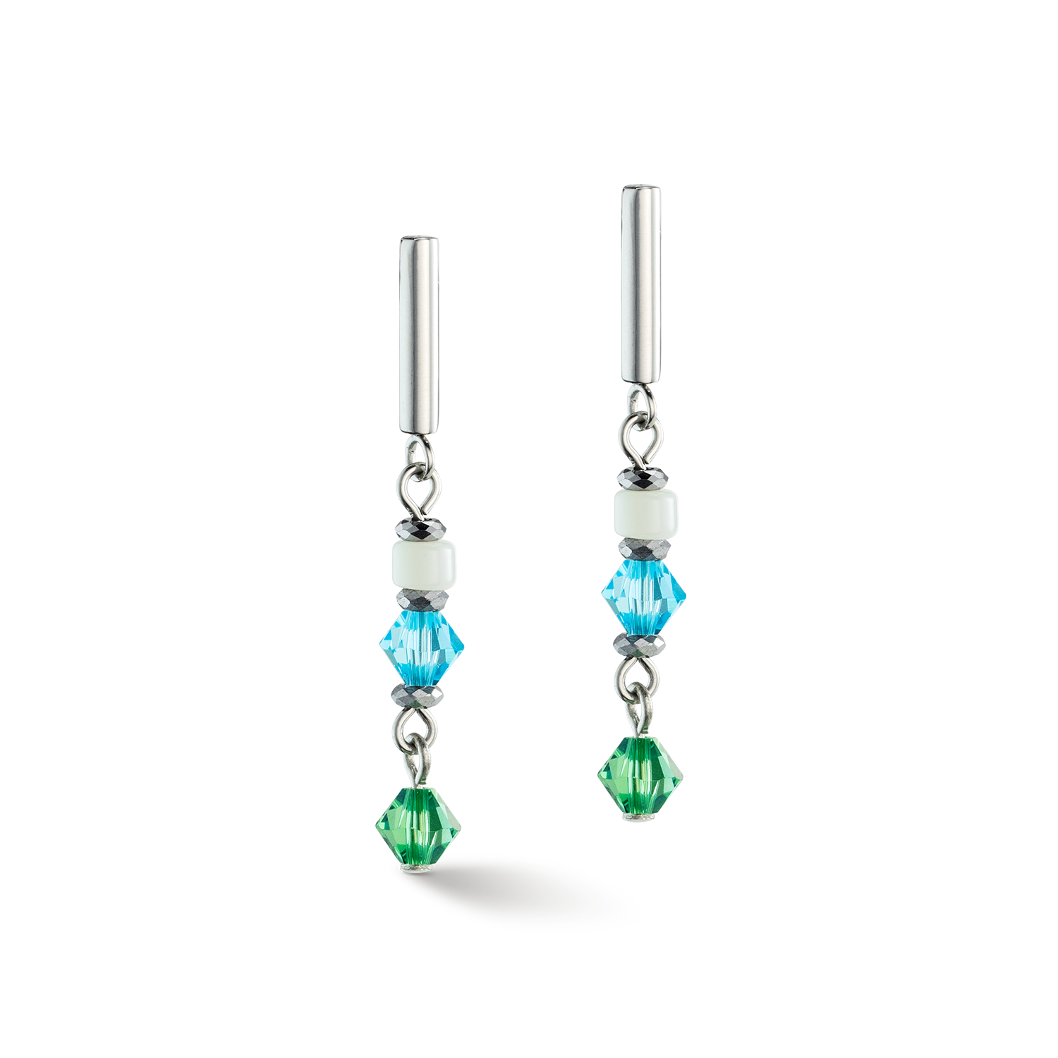 Orecchini Princess Shape Mix verde menta