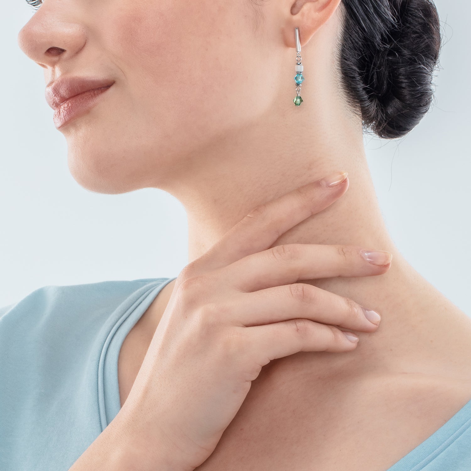 Orecchini Princess Shape Mix verde menta