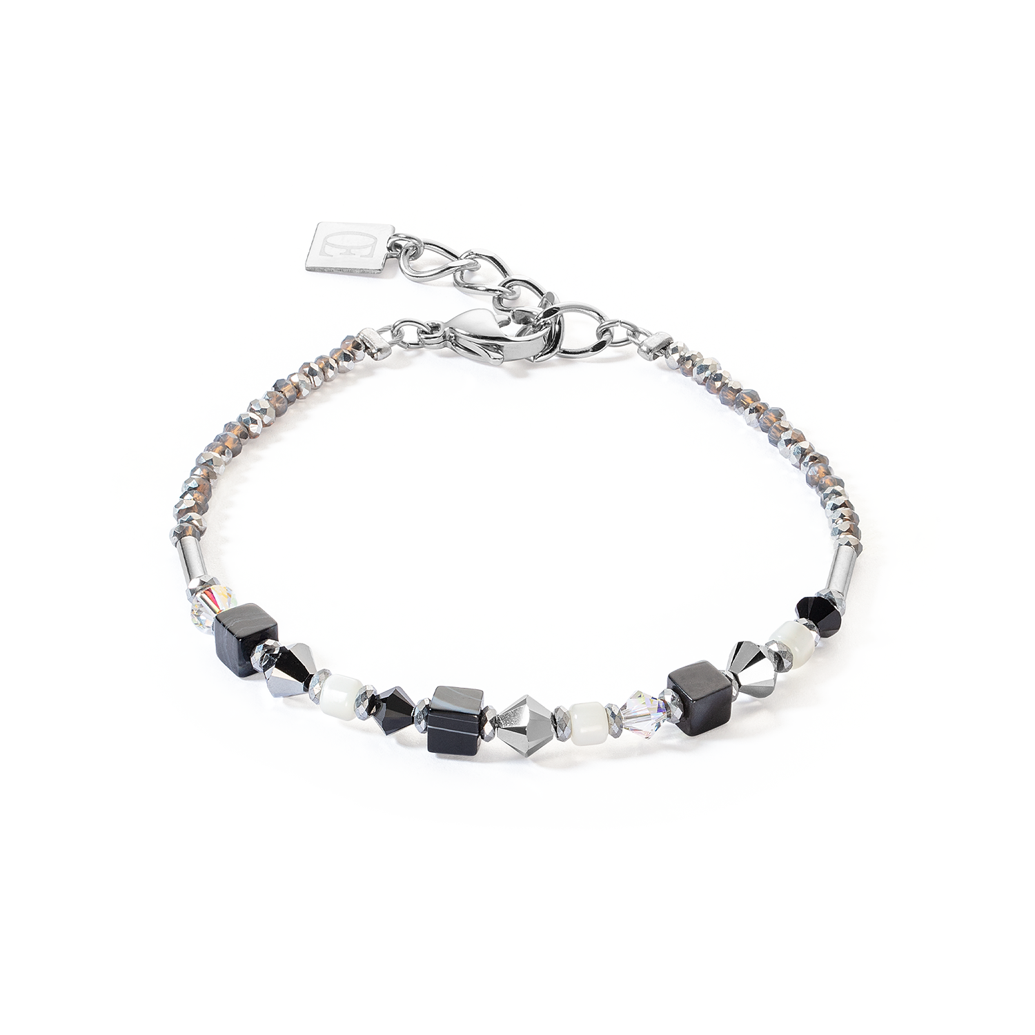 Bracciale Princess Shape Mix nero-bianco