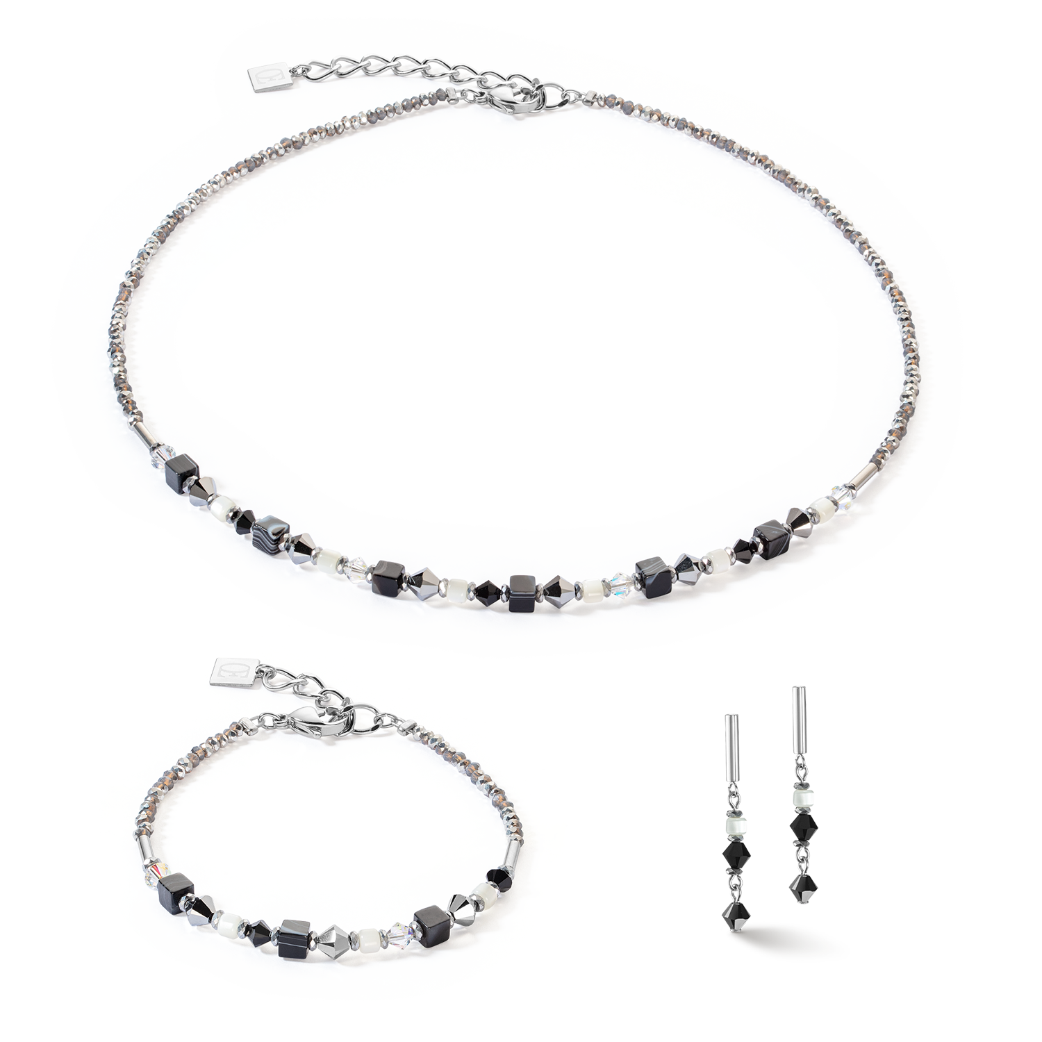 Bracciale Princess Shape Mix nero-bianco