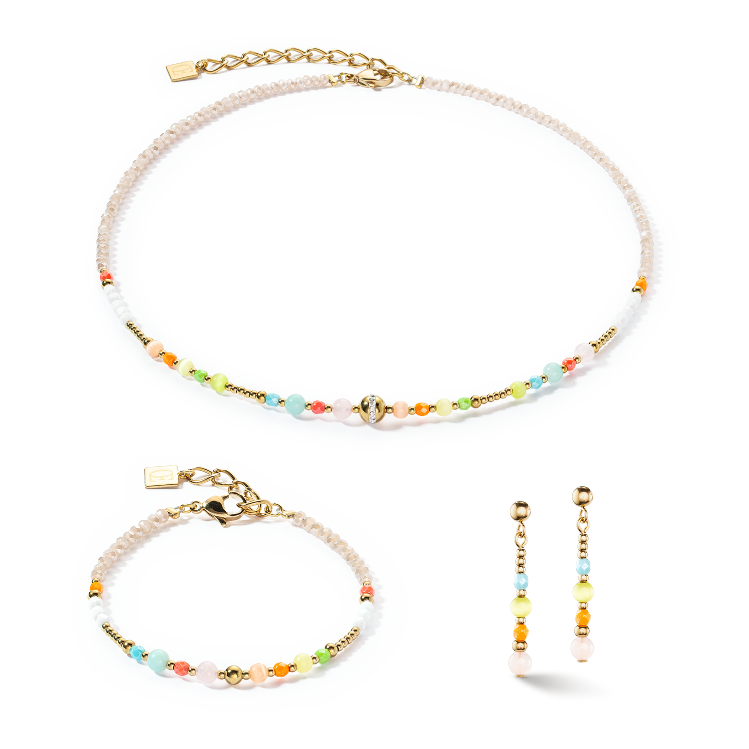 Collana Princess Spheres multicolor pastello
